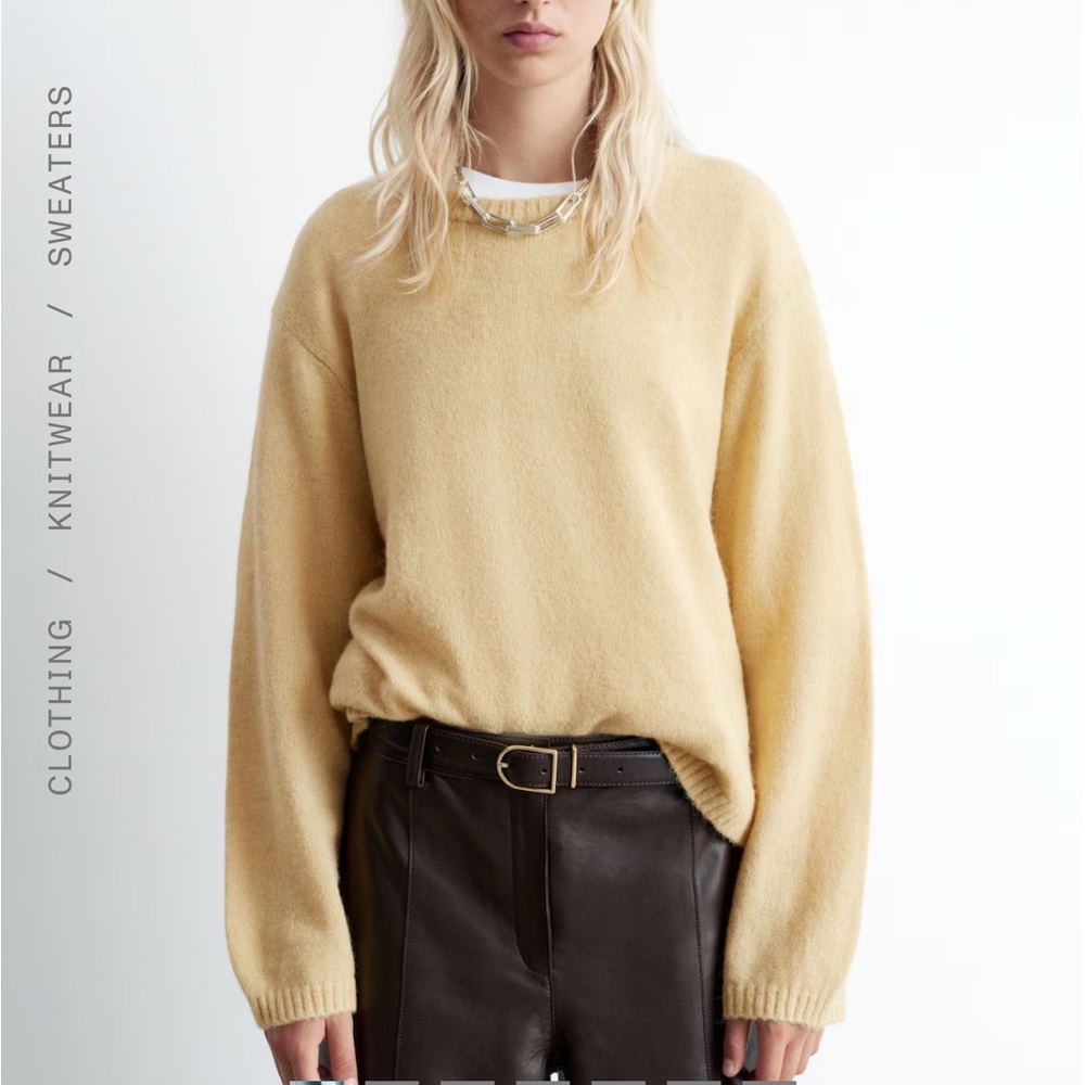 & Other Stories Soft Yellow Sweater